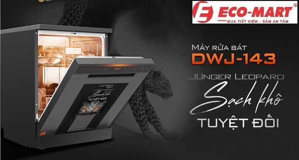 Đánh giá chi tiết máy rửa bát Junger Leopard dòng 15 bộ nhập Thái Lan model DWJ-143