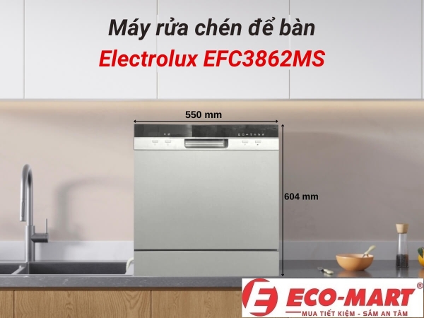 Review Máy rửa bát Electrolux 8 bộ EFC3862MS mẫu mới 2024 có tự động hé cửa