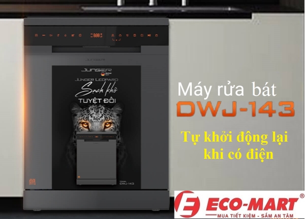 Tìm hiểu tính năng Tự kích hoạt lại chương trình rửa khi có điện của máy rửa bát junger DWJ-143
