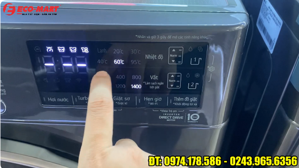Eco-mart hướng dẫn sử dụng máy giặt LG 12kg FV1412S3B