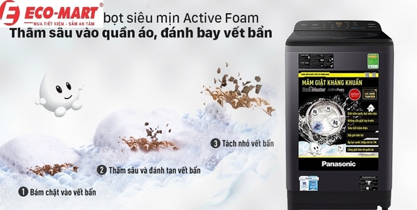 Khám phá tính năng nổi bật trên máy giặt Panasonic NA-F100A9DRV