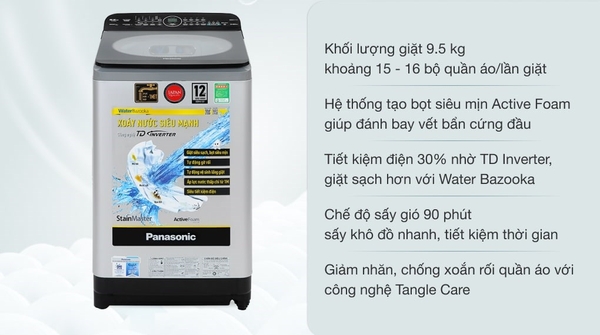 Top 3 máy giặt cửa trên Panasonic bán chạy nhất tháng 7 Eco-mart