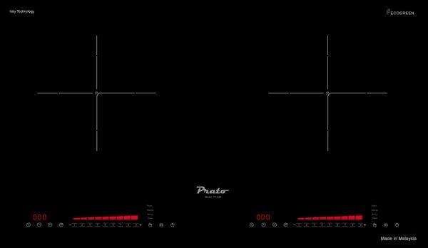 Công nghệ nổi bật và tính năng an toàn trên bếp từ đôi Prato PT-028