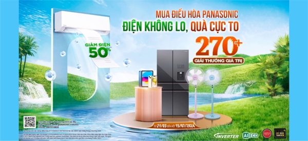 MUA ĐIỀU HÒA PANASONIC ĐIỆN KHÔNG LO - QUÀ CỰC TO