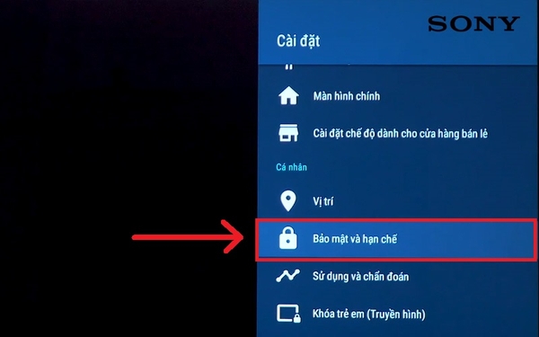 Hướng dẫn bật tính năng Kiểm soát trẻ em trên Google Tivi Sony 2022 2023