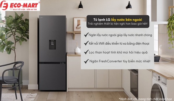 Lý do nên mua tủ lạnh LG LBD33BLM Inverter 332 lít