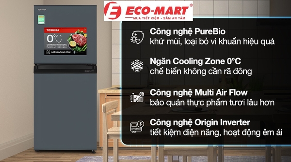 Đánh giá: Tủ lạnh Toshiba Inverter GR-RT234WE-PMV(52) - Nhỏ nhưng CHẤT