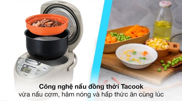 Công nghệ nấu đồng thời Tacook trên nồi cơm điện Tiger mang lại lợi ích gì ?