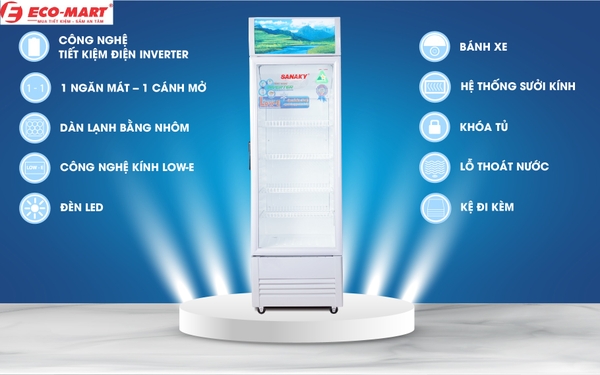 11 điểm đặc trưng trên mẫu tủ mát Sanaky VH-308K3L