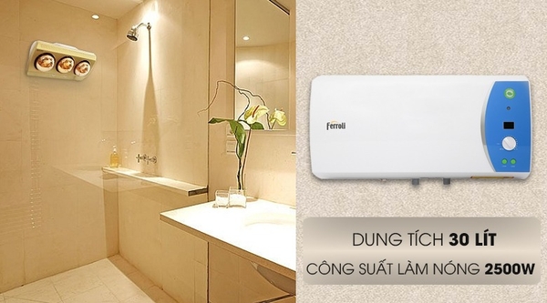 Review chi tiết bình nóng lạnh Ferroli VERDI30AE 30 lít