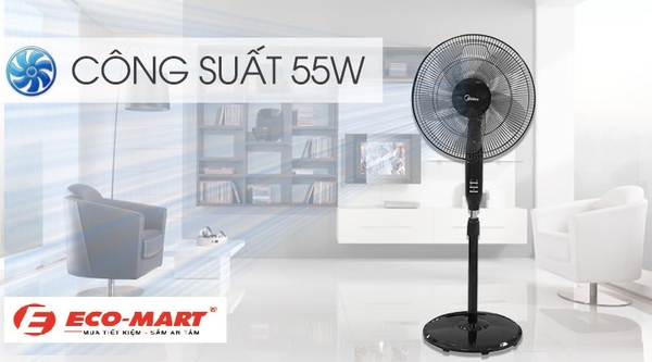 Quạt cây MIDEA 5 cánh FS40-15QR: Đánh giá chi tiết