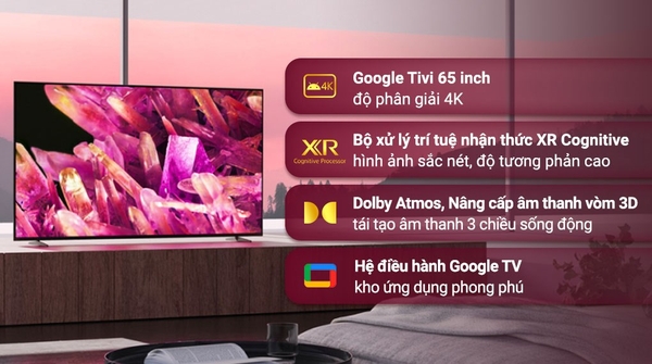 Top 5 tính năng trên chip xử lý XR giúp cho Google Tivi Sony XR-65X90K đắt khách 2023