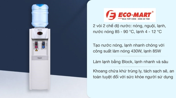 Đánh giá chi tiết cây nước nóng lạnh Kangaroo KG45 515W