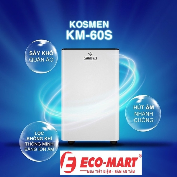 Đánh giá máy hút ẩm Kosmen KM-60S hiệu suất mạnh mẽ, công suất hút lớn