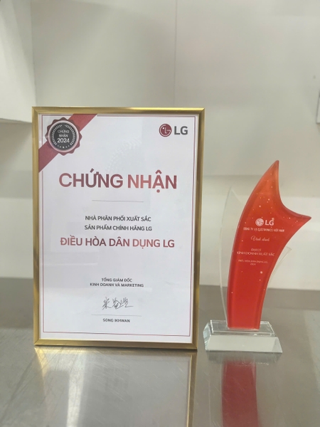 ECO-MART được vinh danh là Đại lý xuất sắc kinh doanh điều hòa chính hãng LG