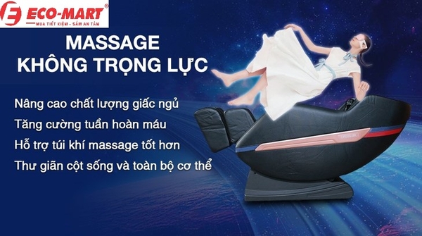 Tính năng massage không trọng lực trên ghế massage