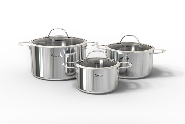 Bộ nồi Sunhouse SHG701 3 chiếc inox 3 lớp