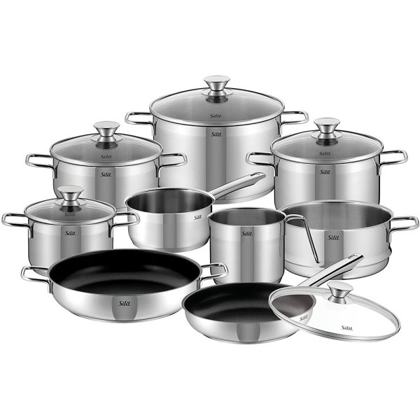 Bộ nồi Silit PISA10 10 chiếc inox 3 lớp