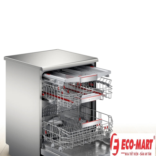 Máy rửa bát Bosch SMS8YCI03E Seri 8, 14 bộ độc lập sấy Zeolith, hé cửa nhập Đức