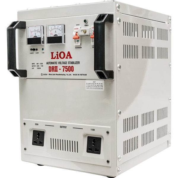 Ổn áp LIOA DRI7500 7,5KVA dải 90-250V