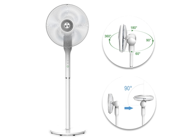 Quạt cây Kangaroo KG728 5 cánh 65W xoay 360 độ màu trắng có điều khiển từ xa
