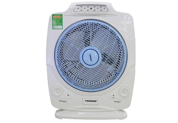 Quạt tích điện Tiross TS917-đèn LED