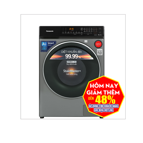 Máy Giặt Panasonic NA-S96FC1LVT 9 Kg giặt 6 kg sấy cửa ngang
