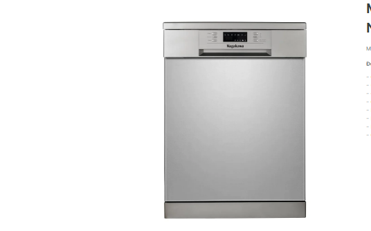 Máy rửa bát Nagakawa NAG3602M14 14 bộ độc lập, Nhập Malaysia