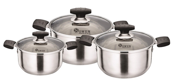 Bộ nồi Sowun 3 chiếc Inox SW322S