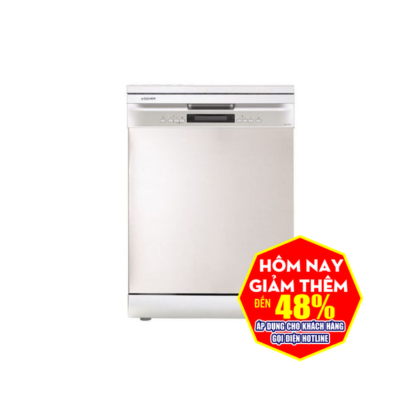 Máy rửa bát Kocher DW15EU-8835 15 bộ độc lập, tự hé cửa nhập Malaysia