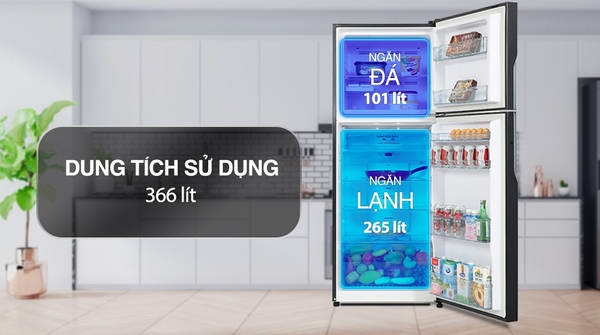 Tủ lạnh Hitachi R-FVX480PGV9 (GBK) Inverter 366 lít