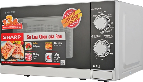 Lò vi sóng Sharp R-G222VN-S 20 lít có nướng