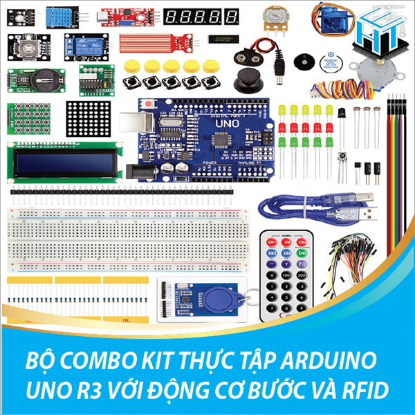 Bộ combo kit thực tập Arduino uno r3 với động cơ bước và RFID HTE LINH ...