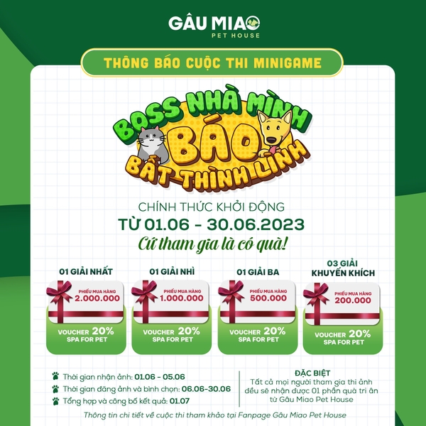 ⭐MINIGAME "𝗕𝗢𝗦𝗦 𝗡𝗛𝗔̀ 𝗠𝗜̀𝗡𝗛, 𝗕𝗔́𝗢 𝗕𝗔̂́𝗧 𝗧𝗛𝗜̀𝗡𝗛 𝗟𝗜̀𝗡𝗛"⭐  Chính thức khởi động từ 01.06 - 30.06.2023