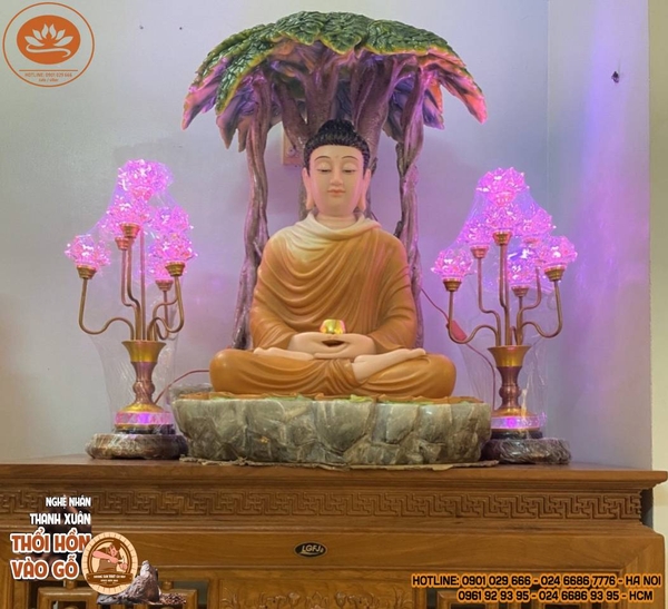 tuong-duc-bon-su-thich-ca-mau-ni-ngoi-dai-sen