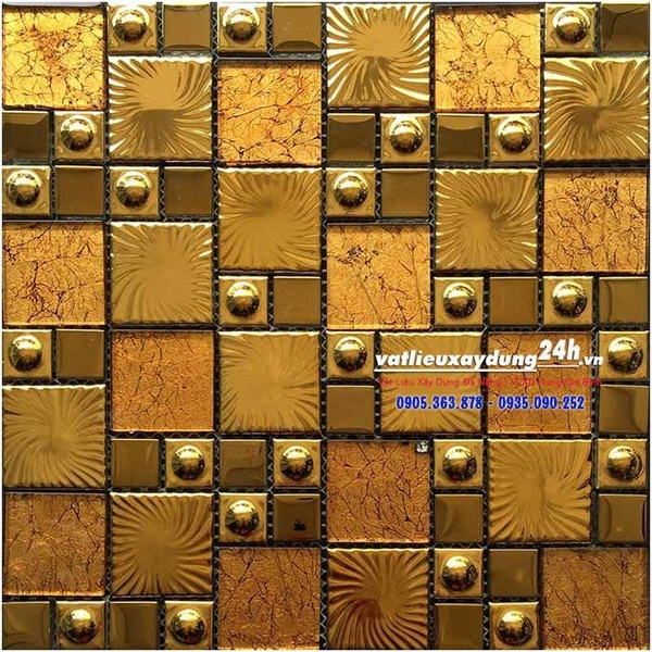 Gạch mosaic mạ vàng MV-204