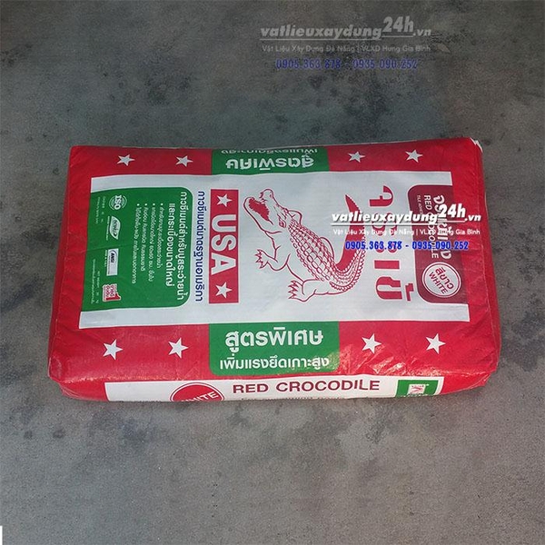 Keo dán gạch Cá sấu đỏ màu trắng