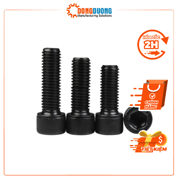 Bu lông lục giác chìm đen ren suốt