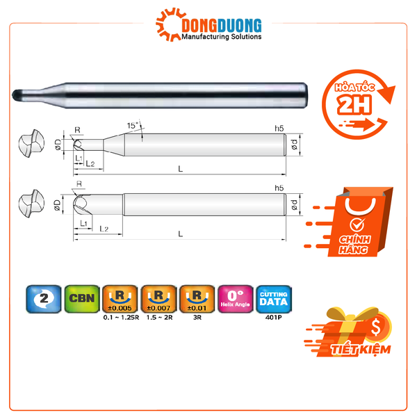 Dao phay cầu 2SBCBN