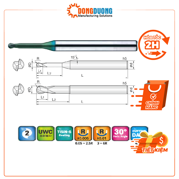Dao phay cầu 2JJRB