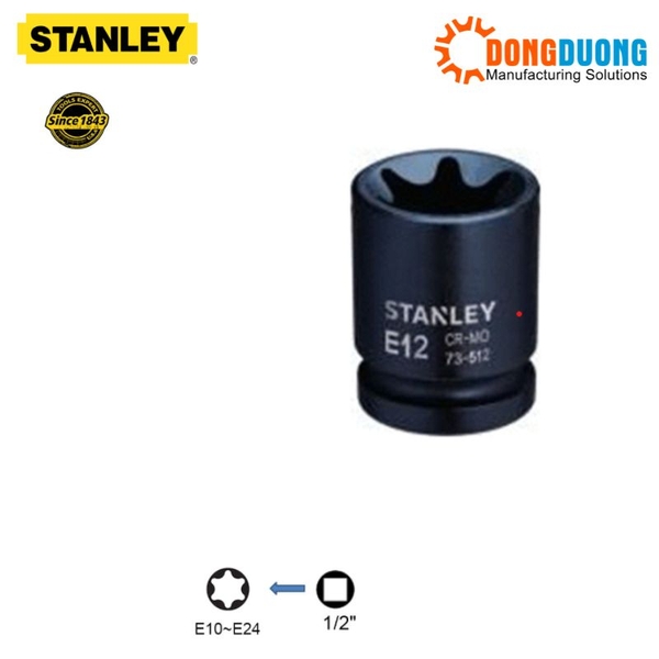 Đầu tuýp sao đen Stanley 1/2