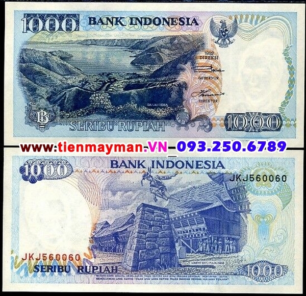 Tiền giấy Indonesia 1000 Rupiah 1992 UNC