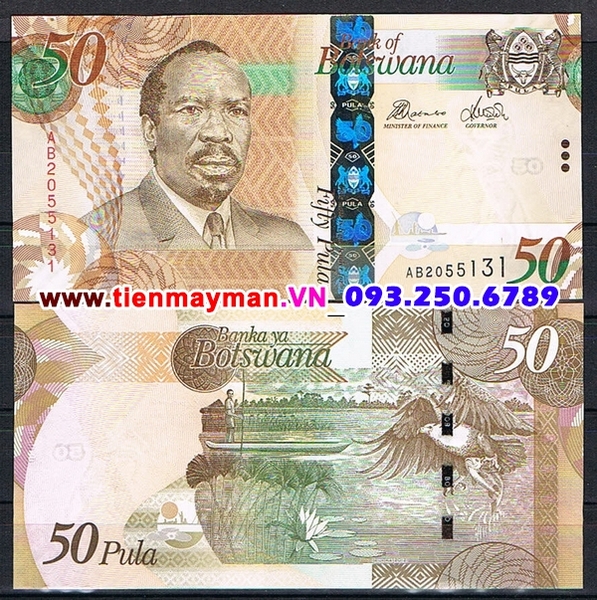 Tiền giấy Botswana 50 Pula 2010 UNC