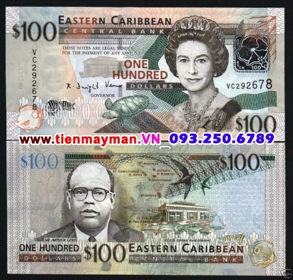 Tiền giấy East Caribbean 100 Dollar 2008 UNC