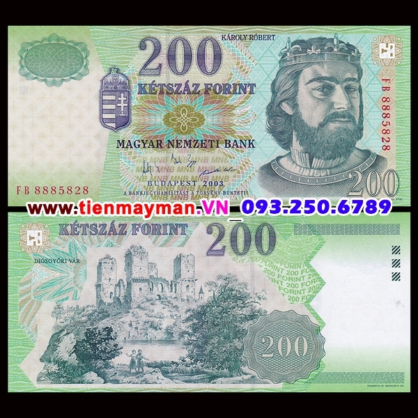 Tiền giấy Hungary 200 Forint 2006 UNC