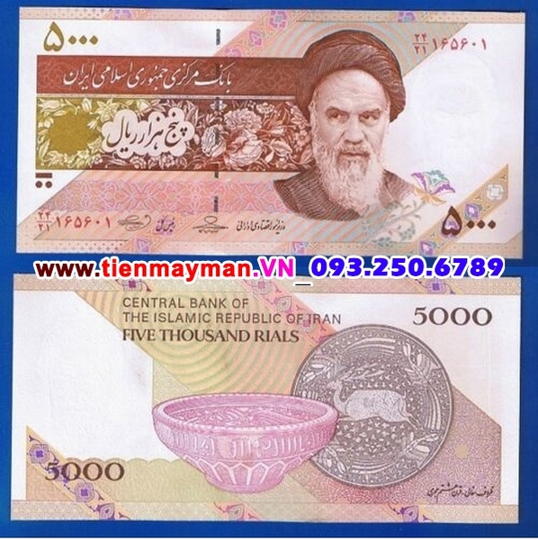 Tiền giấy Iran 5000 Rial 2009 UNC