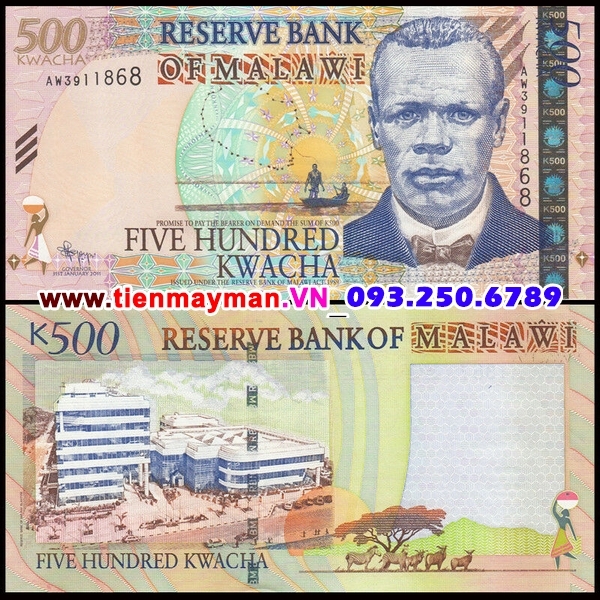 Tiền giấy Malawi 500 kwacha 2005 UNC