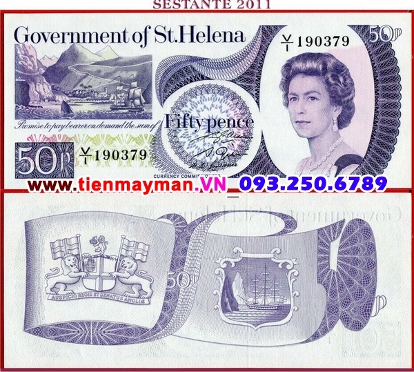Tiền giấy Saint Helena 50 Pence 1979 UNC