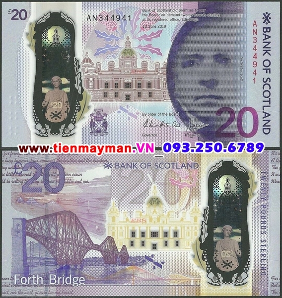 Tiền giấy Scotland 20 Pound 2020 Bank of Scotland