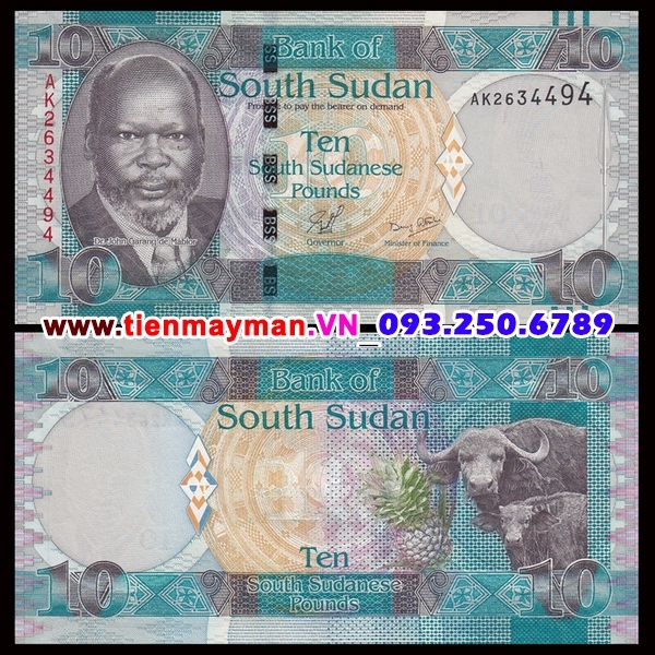 Tiền giấy South Sudan 10 Pound 2011 UNC